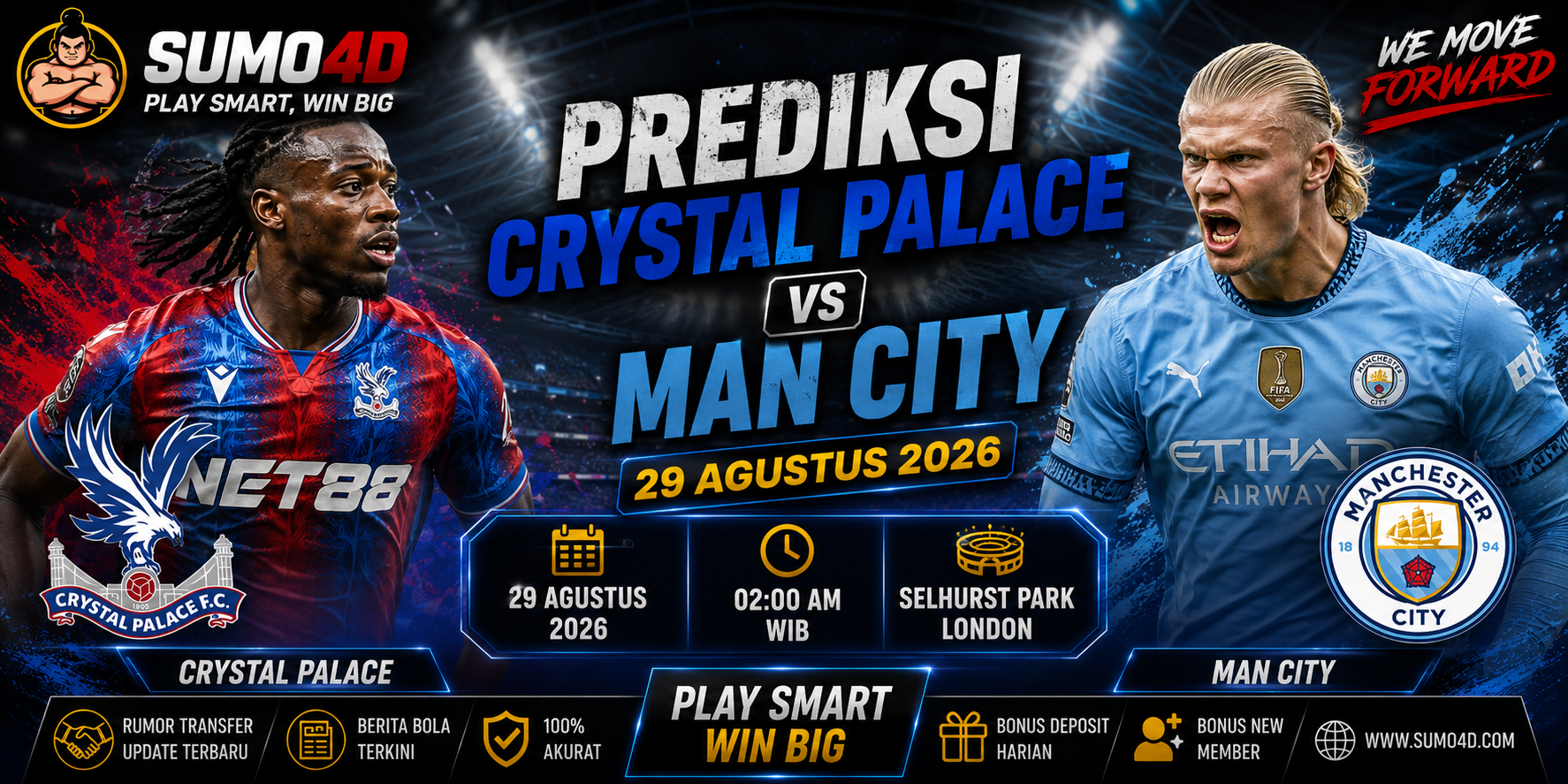 Prediksi Crystal Palace vs Man City 29 Agustus 2026