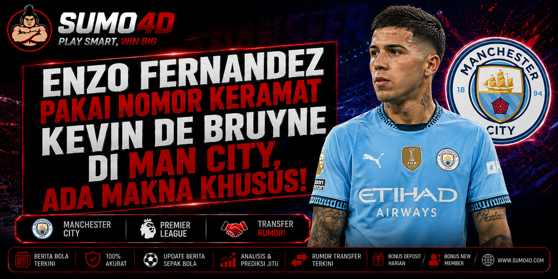 Enzo Fernandez Pakai Nomor Keramat Kevin De Bruyne di Man City, Ada Makna Khusus!