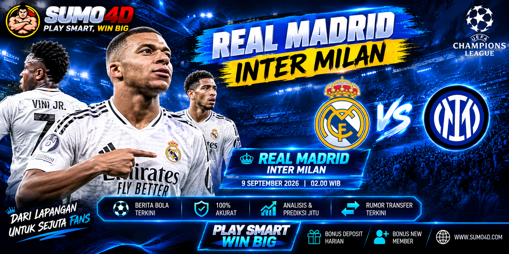 Prediksi Skor Real Madrid vs Inter 9 September 2026